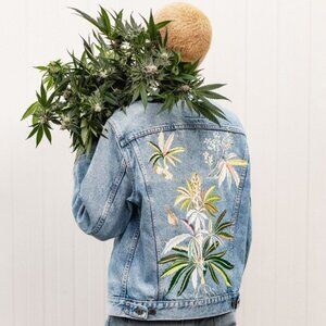 Vtg Levis Denim Jacket Orange Tab Sz 40 Hand Painted Limited Edition #6/8 Signed